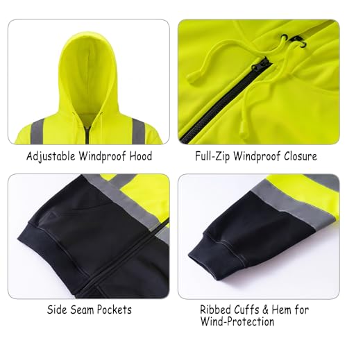 ANSI Class 3 High Vis Safety Hoodie