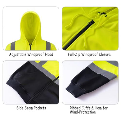 ANSI Class 3 High Vis Safety Hoodie