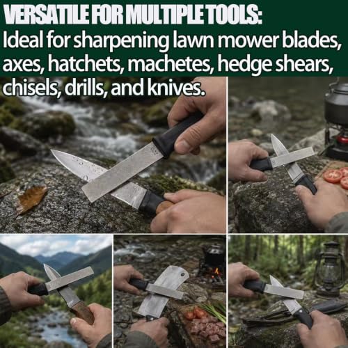 Dual Grit Diamond Sharpening Stone Garden Tool File