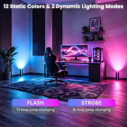 RGBW Uplights Indoor Floor Can Lights with Remote & Timer