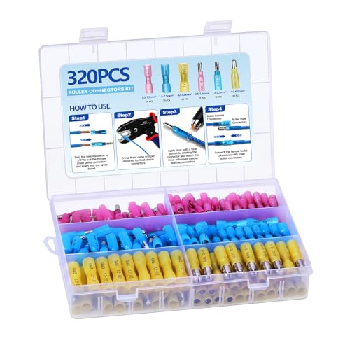 320PCS Heat Shrink Bullet Connectors Kit