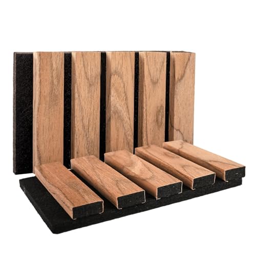 Wood Slat Acoustic Wall Panels for Room Decor and Noise Reduction