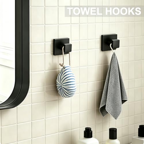 5 Piece Bathroom Hardware Set Stainless Steel Towel Ring Holder