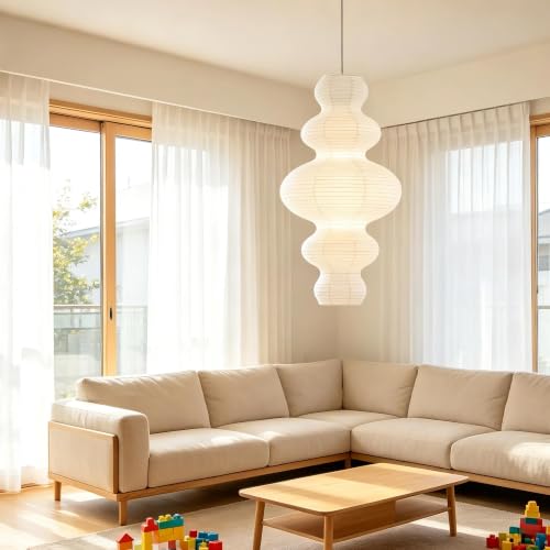 Paper Lantern Pendant Light with LED Bulb Included