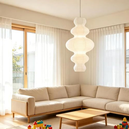Paper Lantern Pendant Light with LED Bulb Included