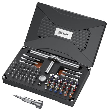 Magnetic Screwdriver Set Precision Multi Bit Repair Kit with Detachable Allen Wrench T Handle for Furniture