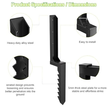 2 Pcs Fence Post Repair Kit