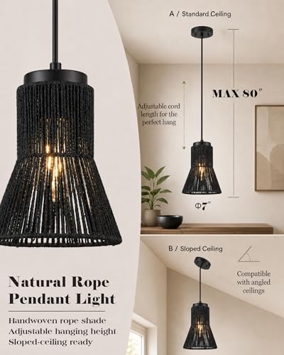 BTP Boho Woven Pendant Light UP3065