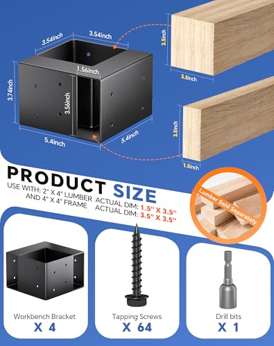 Heavy Duty Workbench Bracket Kit