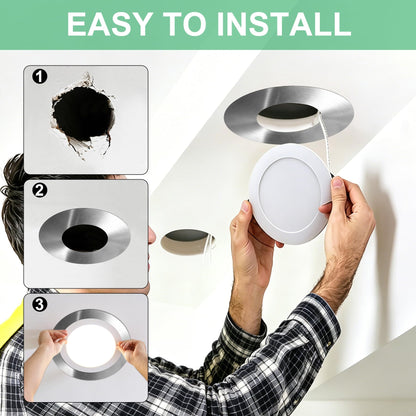 The Can Converter Ceiling Medallion for Recessed Can Light (Brushed Nickel)