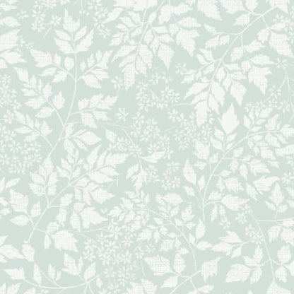 Sage Green Leaf Peel and Stick Wallpaper Beige Wildflower