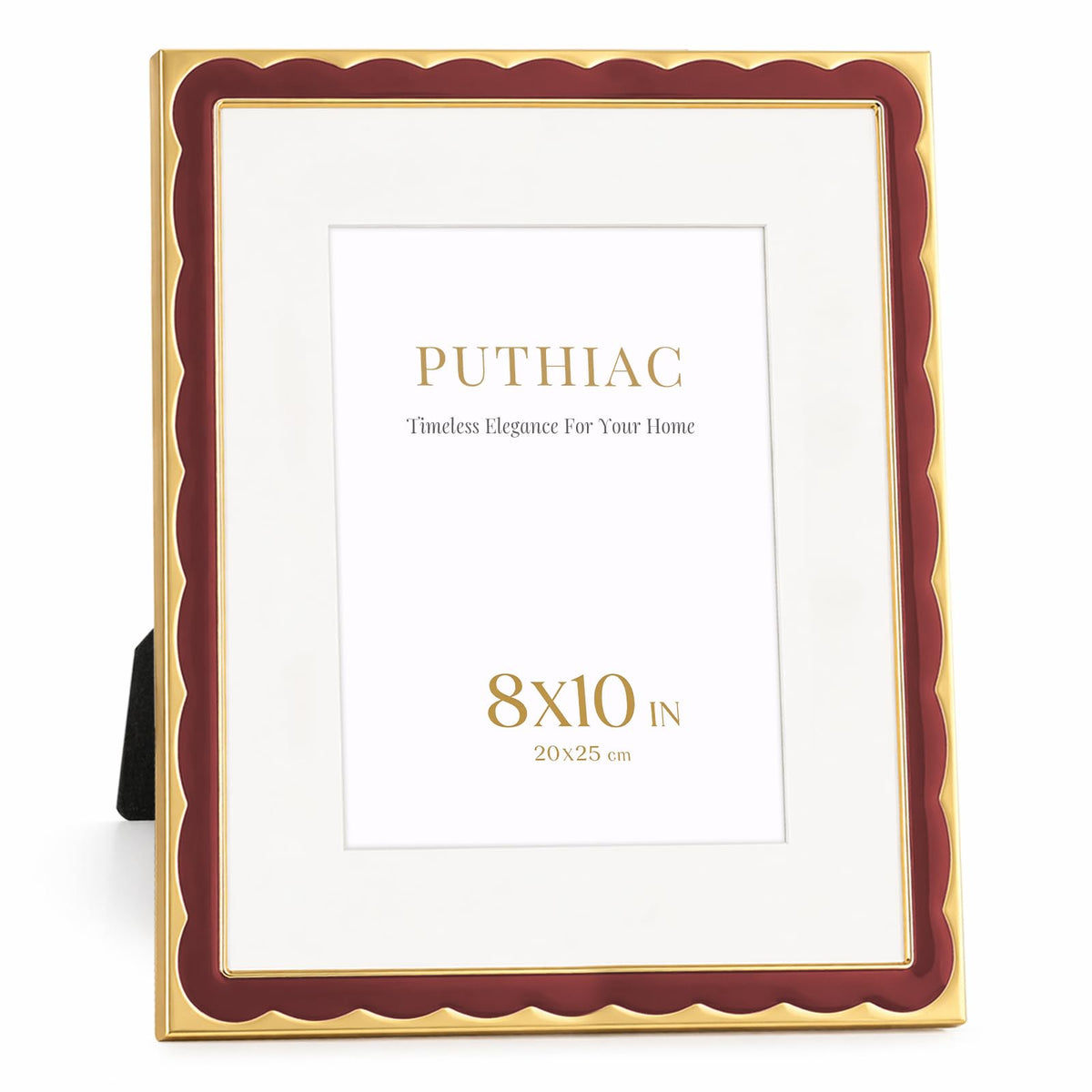 8x10 Scalloped Enamel Picture Frame (Oxblood Burgundy / 8x10)
