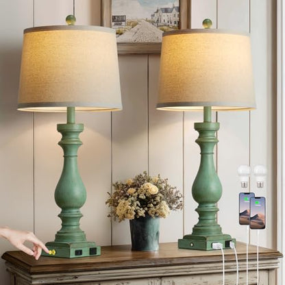 29" Tall Farmhouse Table Lamp for Living Room Side Table
