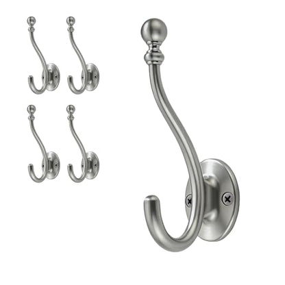 5 Pack Coat Hooks Matte Black Coat Hook