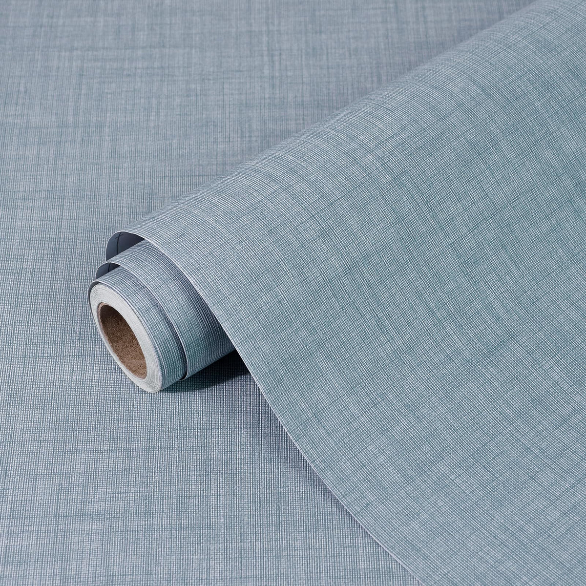 Blue Grasscloth Peel and Stick Wallpaper 15.7"x120" (Blue / 15.7" x 120")