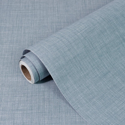 Blue Grasscloth Peel and Stick Wallpaper 15.7"x120" (Blue / 15.7" x 120")