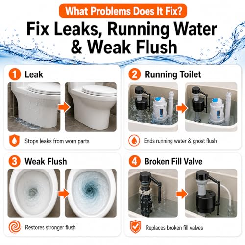 3 Inch Dual Flush Valve Replacement Kit for One
