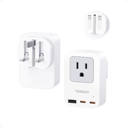 2 Pack 8 in 1 Travel Plug Adapter Type C