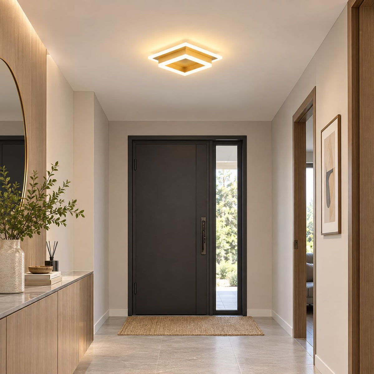 Modern LED Ceiling Light (Gold / 10.62 Inches)
