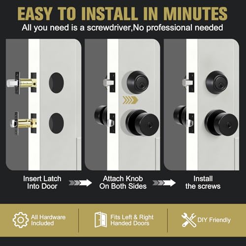 Front Door Knob and Deadbolt Set