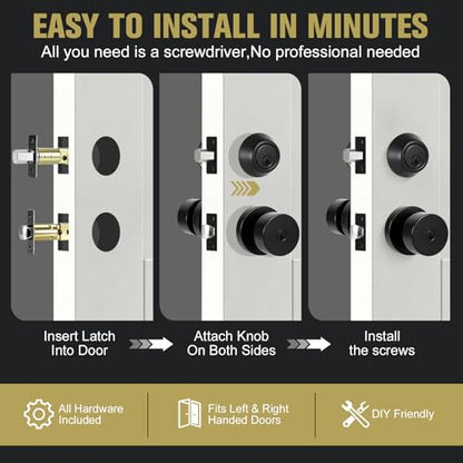 Front Door Knob and Deadbolt Set