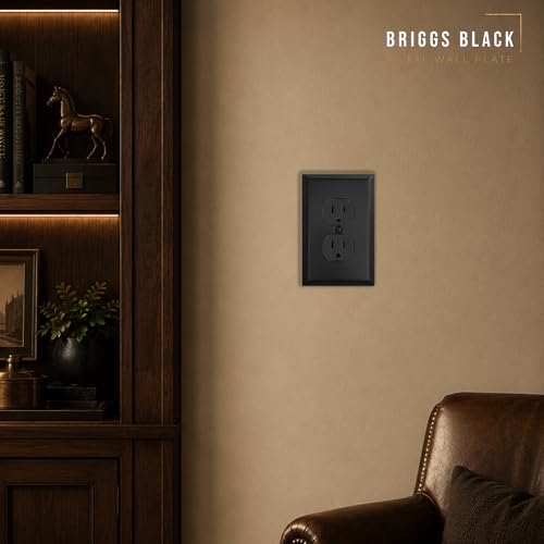 84 Black Metal Wallplate