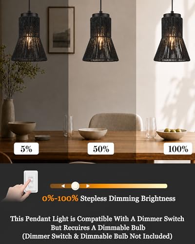 BTP Boho Woven Pendant Light UP3065