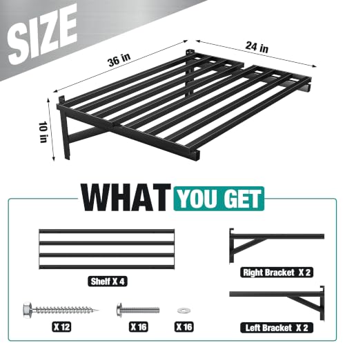 Heavy Duty Garage Wall Shelves