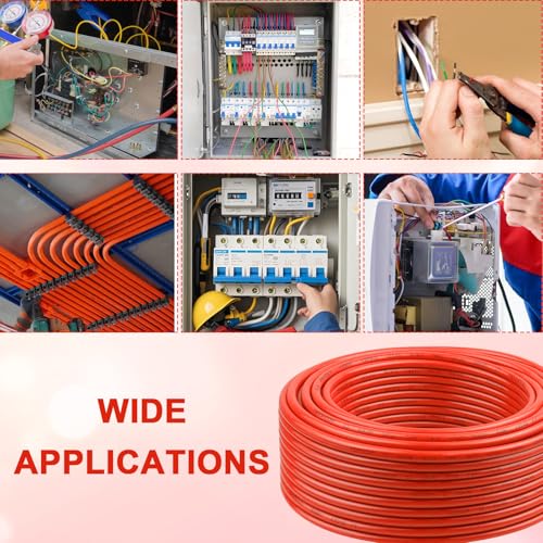 THHN Wire 12 Gauge 200FT (12 Gauge 200FT / Red)