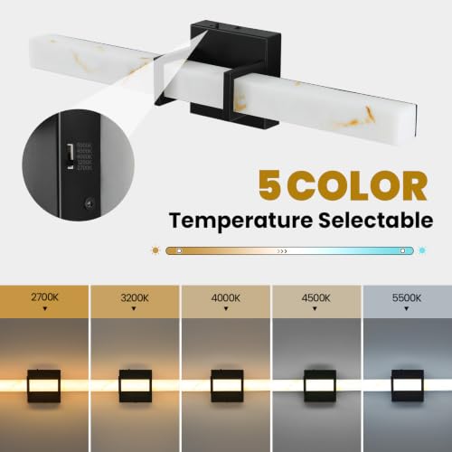 Modern Bathroom Vanity Light 22 inch (Black / 22 Inch)