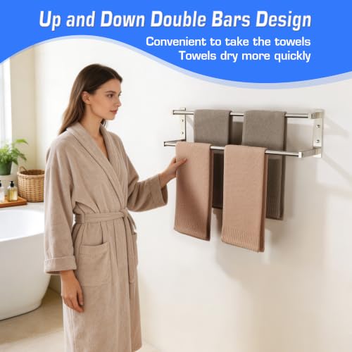 Double Towel Bars for Bathroom