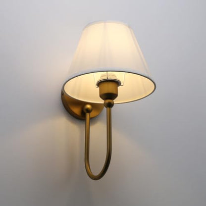 Vintage Wall Sconces Set of 2 Fabric Lampshade