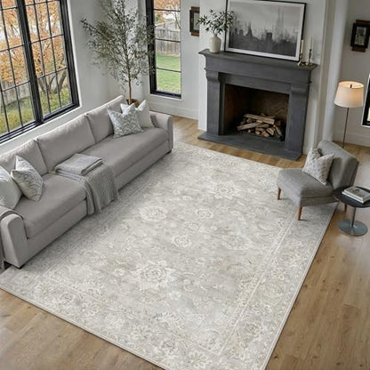 9x12 Grey Neutral Area Rug (Grey / 9' x 12' (Rectangular))