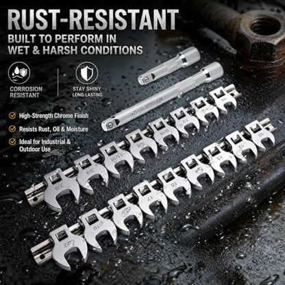 Drive Crowfoot Wrench Set