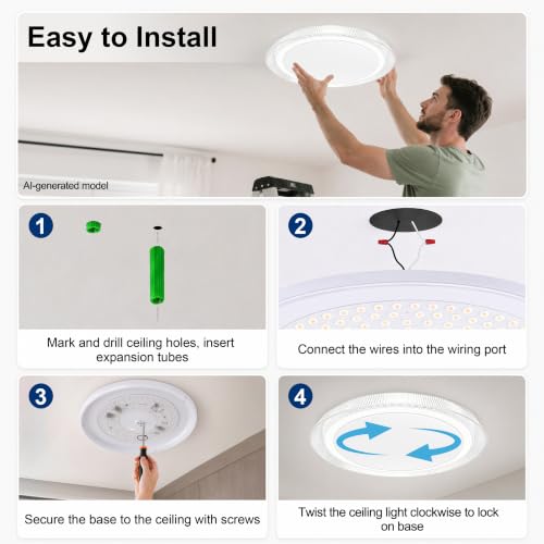 Modern LED Flush Mount Ceiling Light