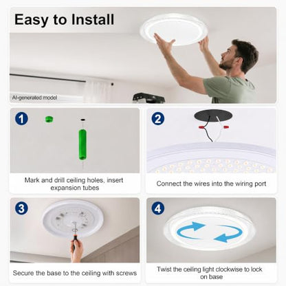 Modern LED Flush Mount Ceiling Light