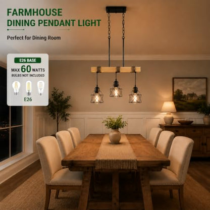 3 Light Farmhouse Kitchen Island Lighting (3-Light)