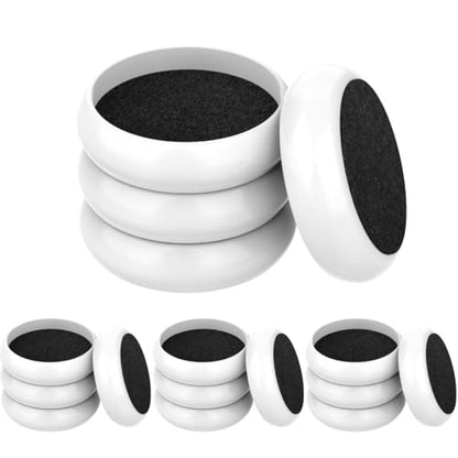 Piano Caster Cups (White / 16 Pack)