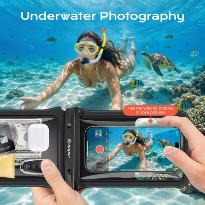 Double Space Waterproof Phone Pouch (Clear+Clear)