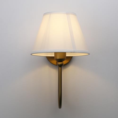 Vintage Wall Sconces Set of 2 Fabric Lampshade