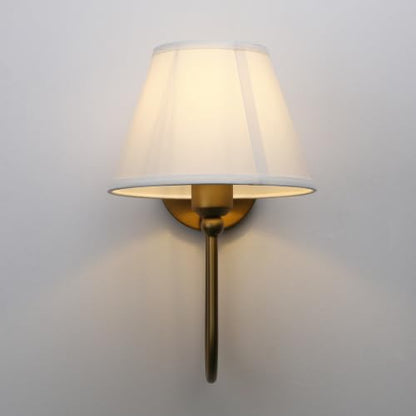 Vintage Wall Sconces Set of 2 Fabric Lampshade