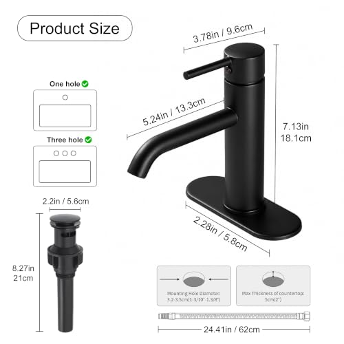 Bathroom Faucet (Matte Black)