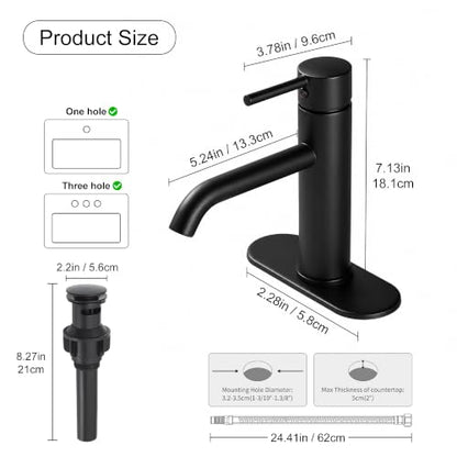 Bathroom Faucet (Matte Black)