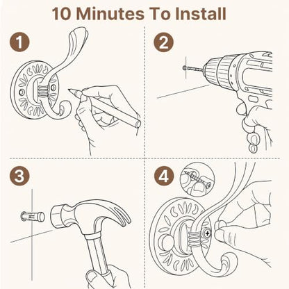 Coat Hooks Wall Mount