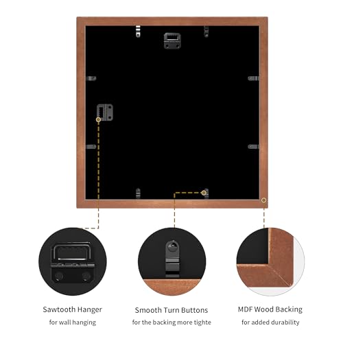 4x6 Picture Frame Collage Set of 2 (Rustic Brown / 13x13in (2Pack))