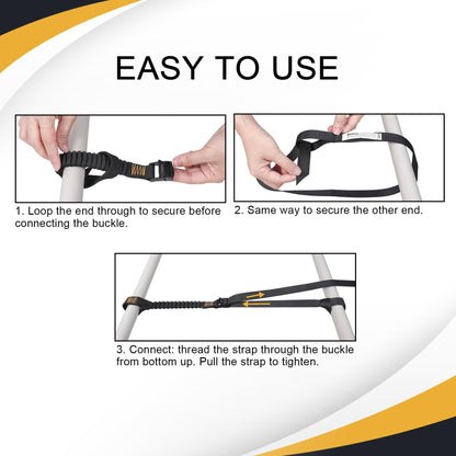 Motorcycle Luggage Straps Stretch Adjustable Straps with Clips for Securing (Black / 0.75"x52"-4pcs)