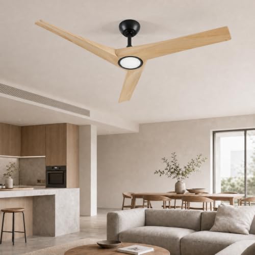 Wood Ceiling Fan with Light