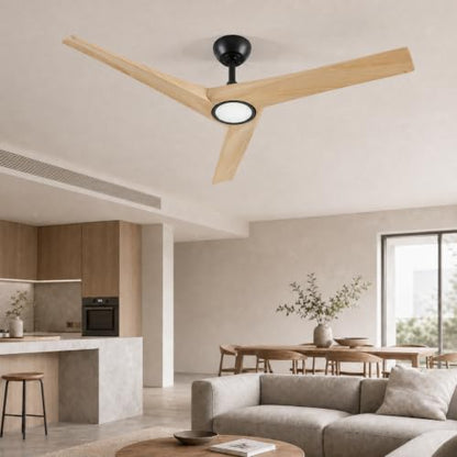 Wood Ceiling Fan with Light