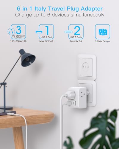 2 Pack International Travel Plug Adapter