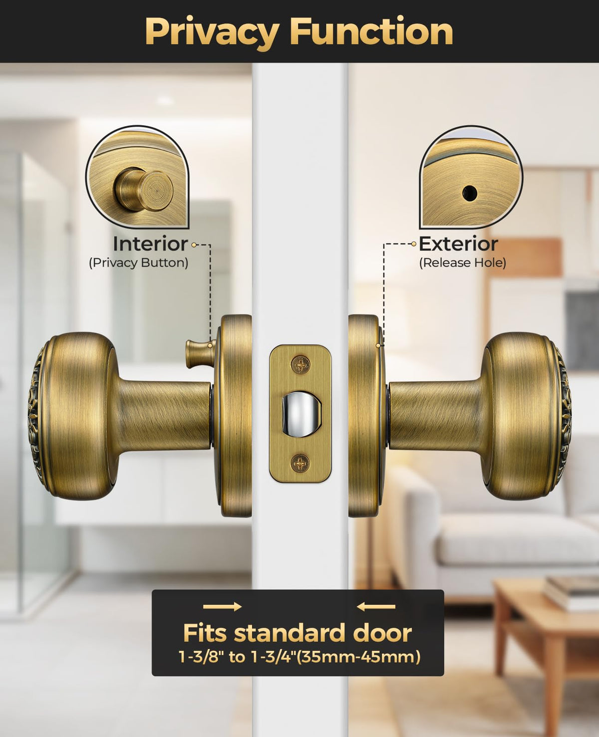 Brass Door Knobs (Brass)